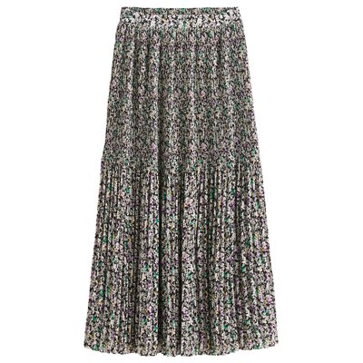 Recycled Sunray Pleat Skirt in Floral Print LA REDOUTE COLLECTIONS