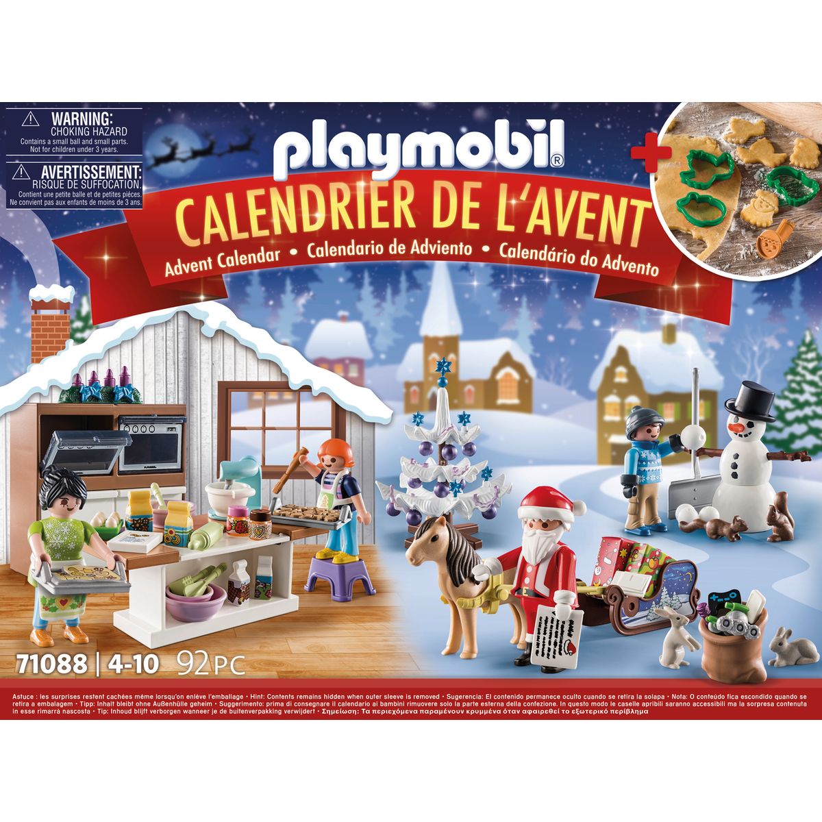 Playmobil 71088 calendrier de l'avent : pâtisserie de noël- christmas - la  magie de noël - 24 surprises noël Playmobil