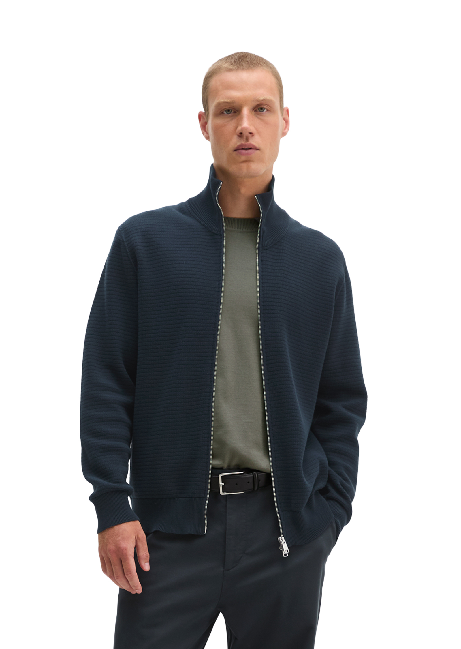 Cardigan coupe classique en coton biologique certifié, MARC O'POLO
