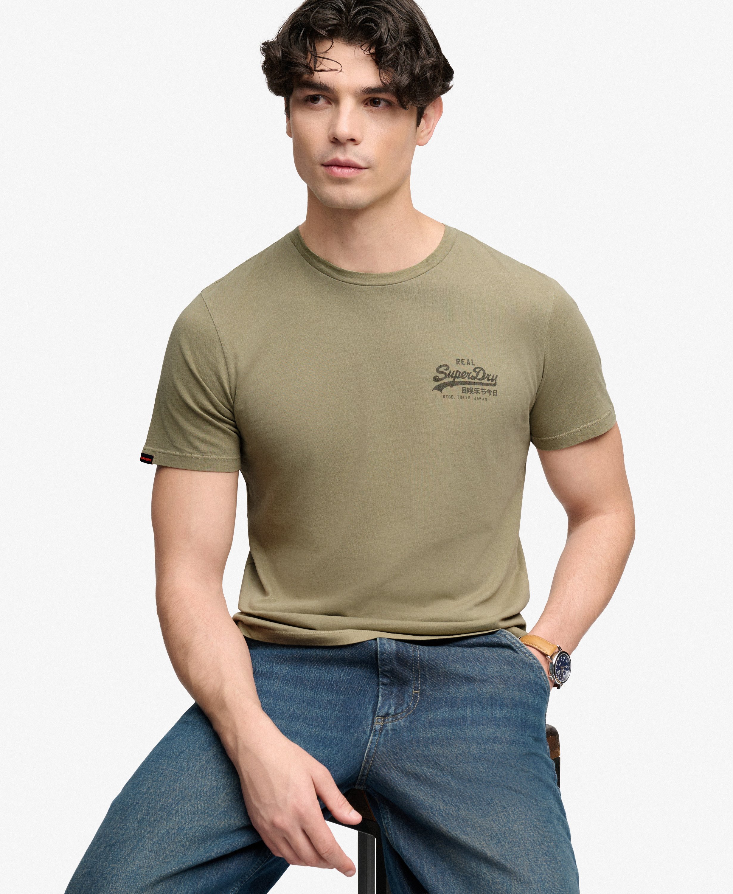 T-shirt Classic Essential Graphic Coupe Décontractée, SUPERDRY