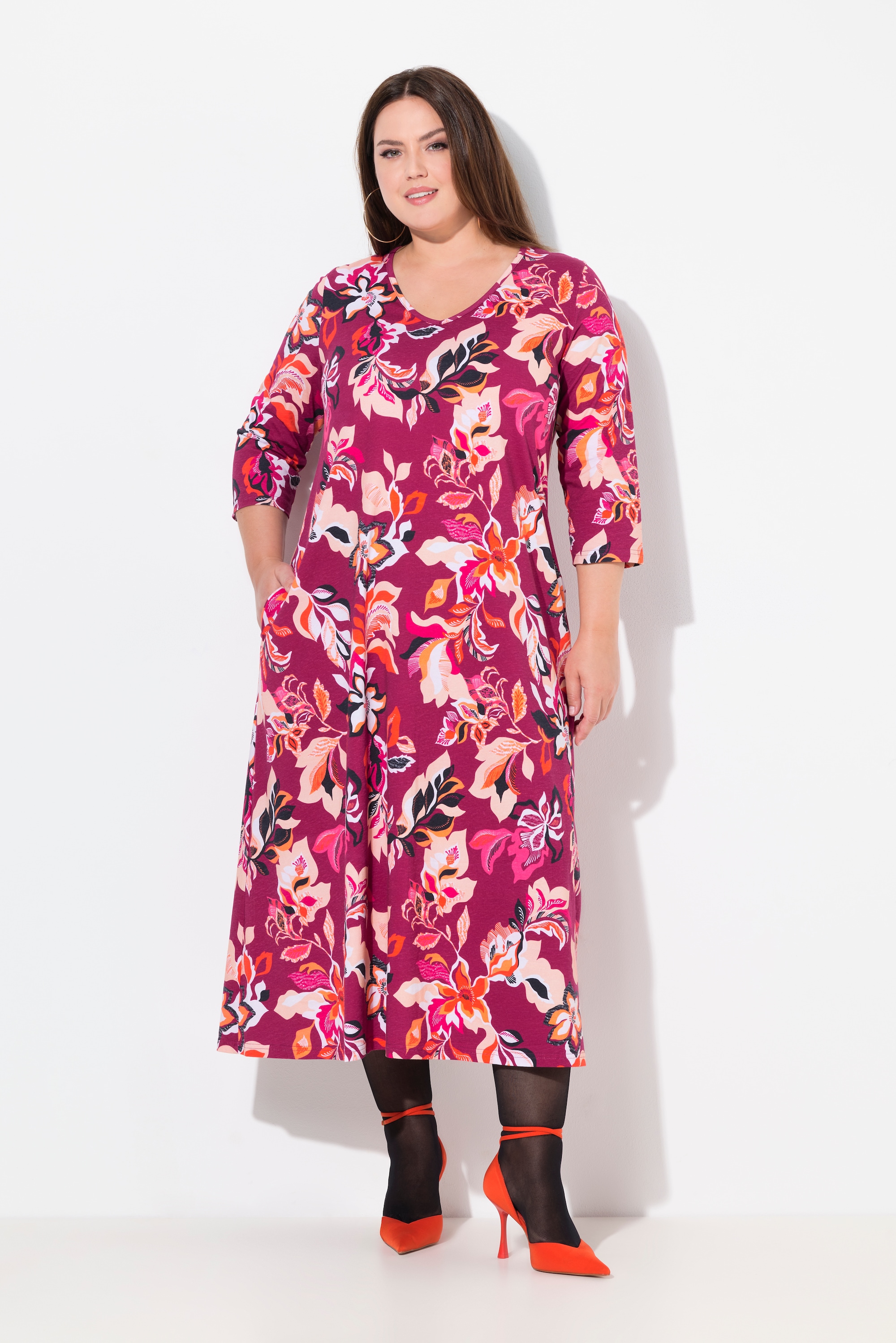 Robe en jersey à fleurs, ULLA POPKEN