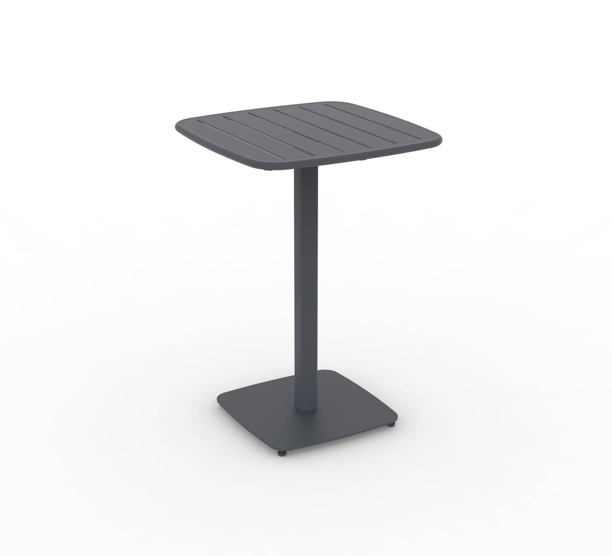 Table haute de jardin 2 places en acier piètement carré ALEGORIA, HESPERIDE