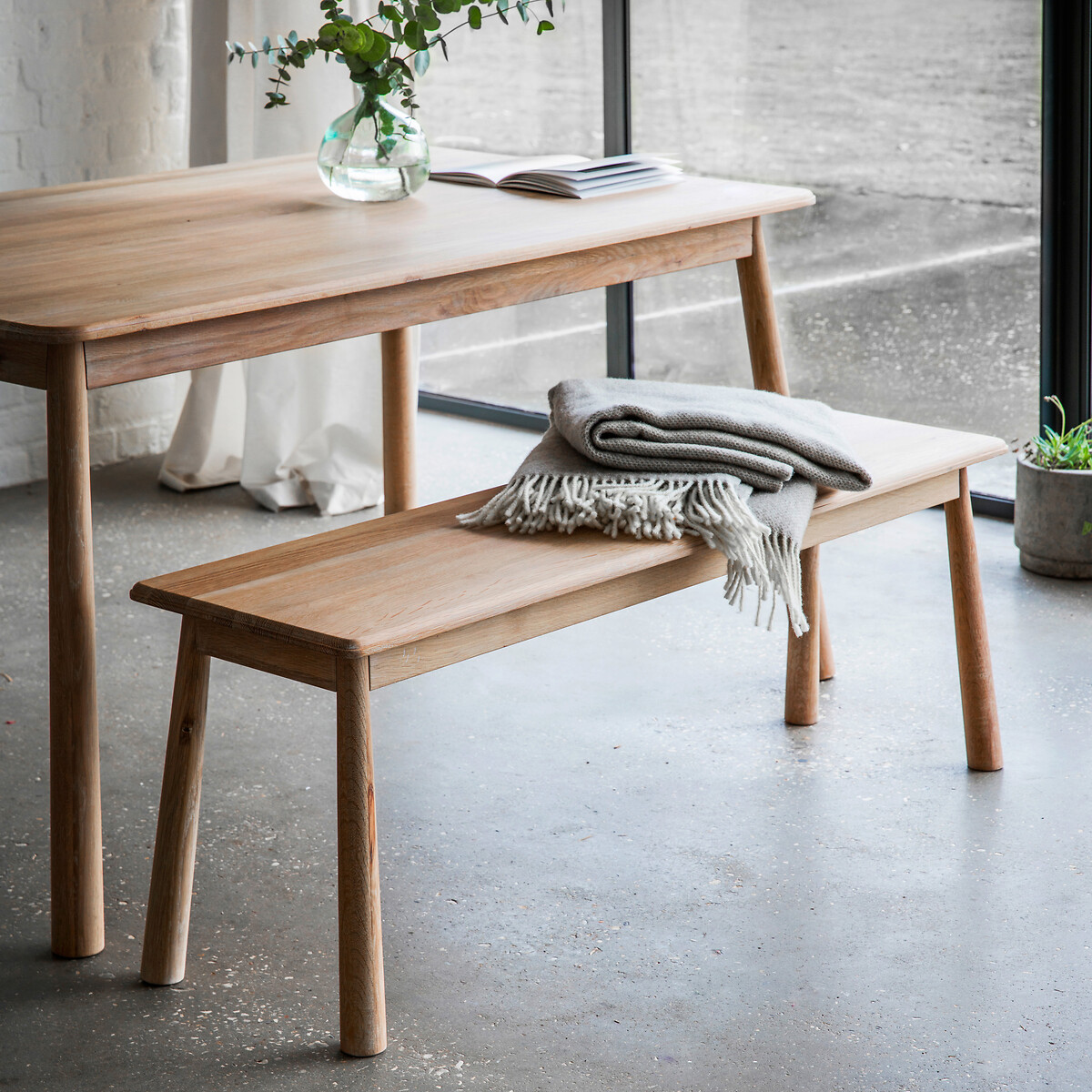 Wycombe Scandi Oak 3 Seater Dining Bench (130 cm), ÉDITÉ