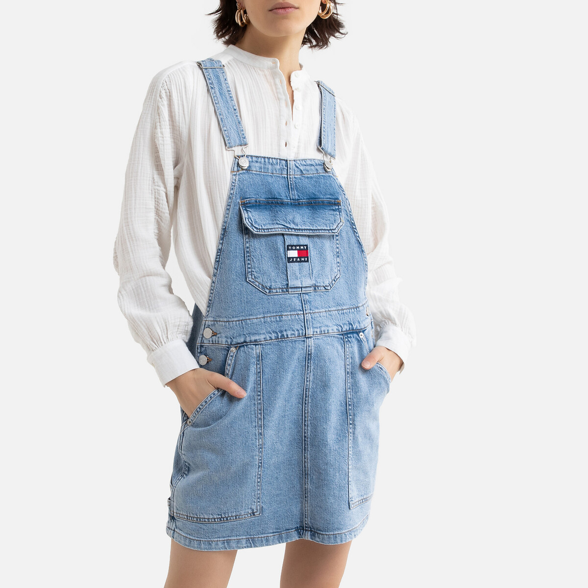 tommy jeans dungaree dress