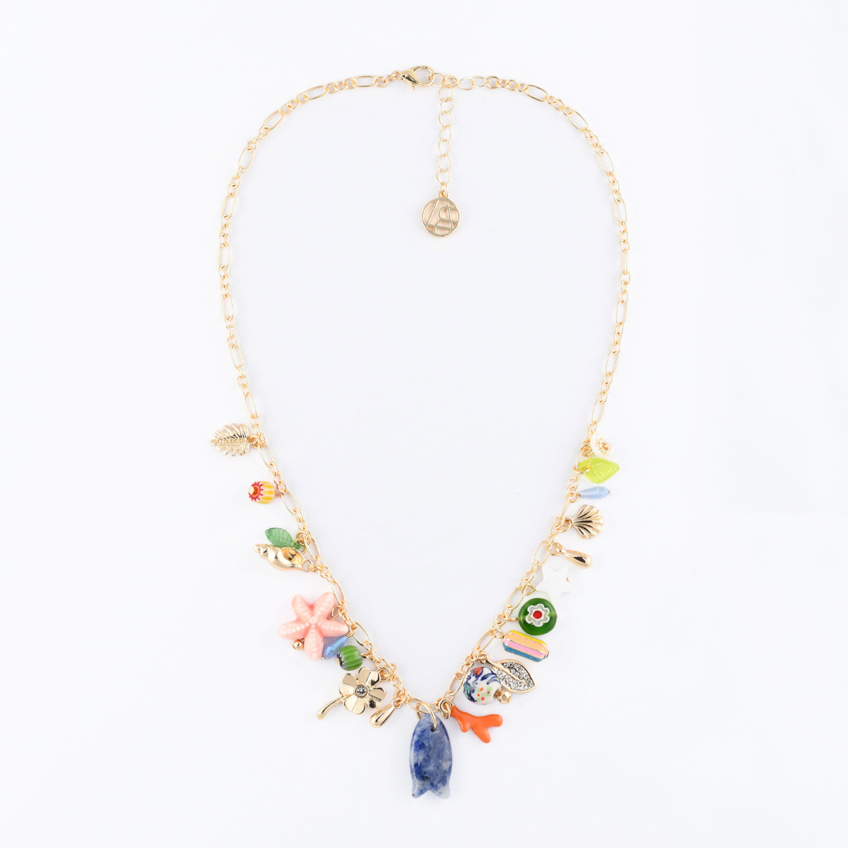 Collier à charms fantaisie poisson en céramique, BALABOOSTE