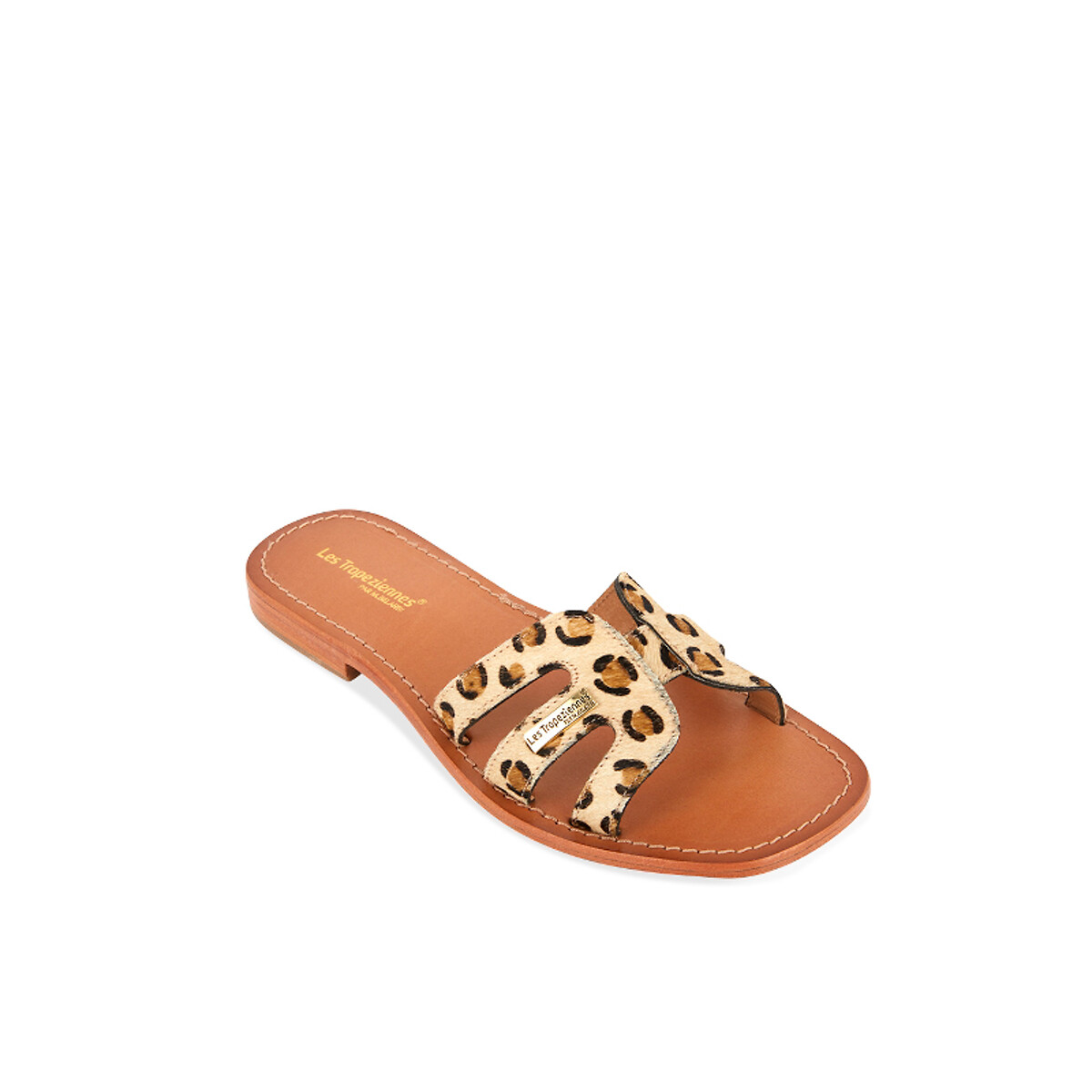 Hadamia leather mules leopard print Les Tropeziennes Par M