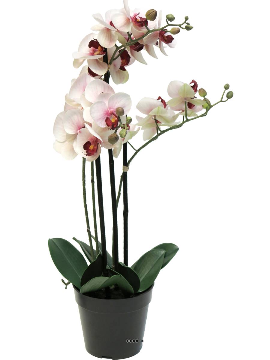Orchidée Phalaenopsis faux 3 hampes H60 cm, ARTIFICIELLES