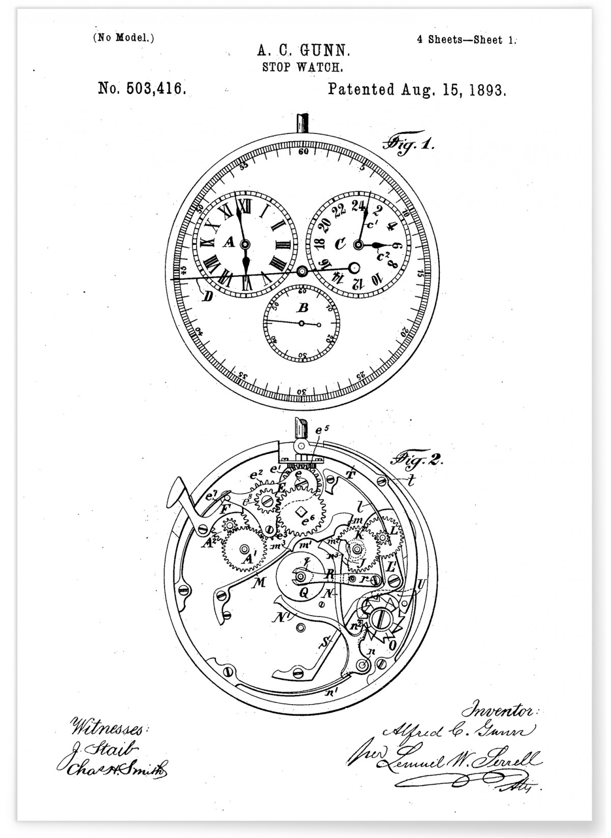 Affiche Brevet Chronomètre, L'AFFICHERIE