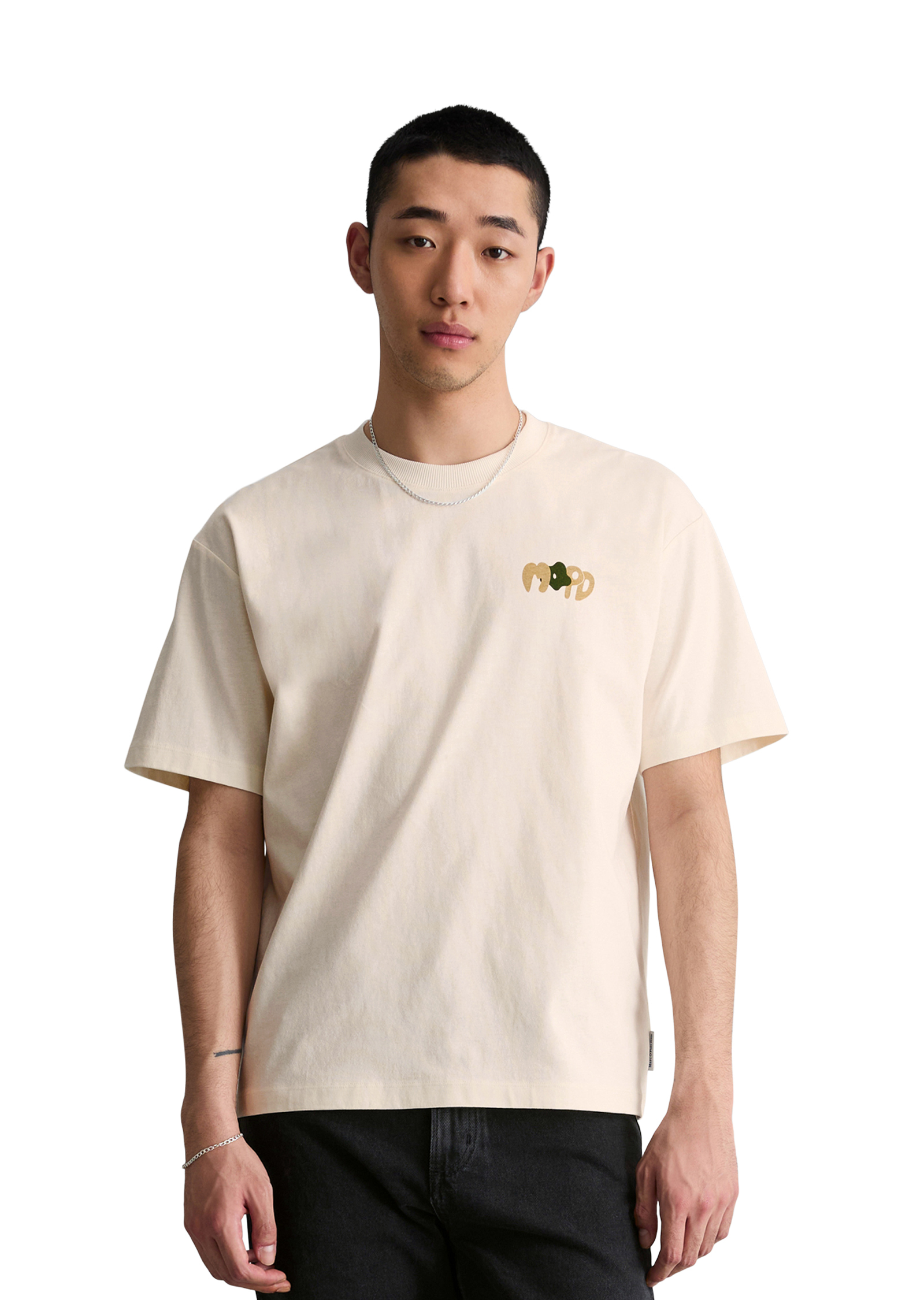 T-shirt relaxed avec un grand imprimé au dos, MARC O’POLO DENIM