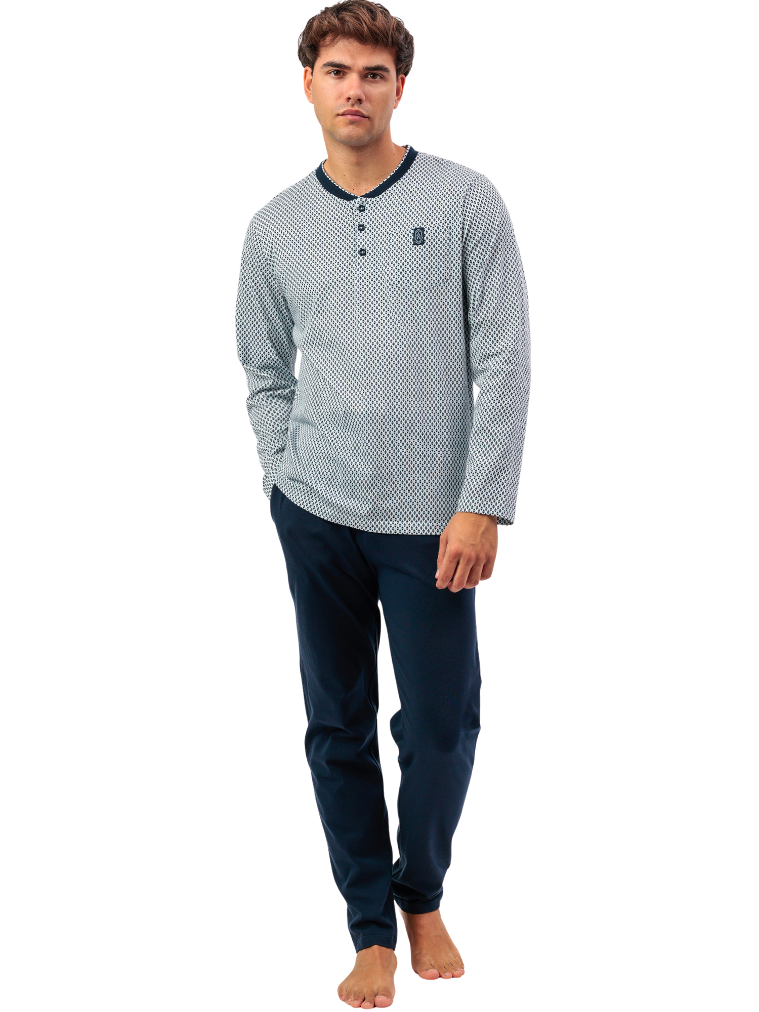 Pyjama pantalon polo manches longues Society, ADMAS