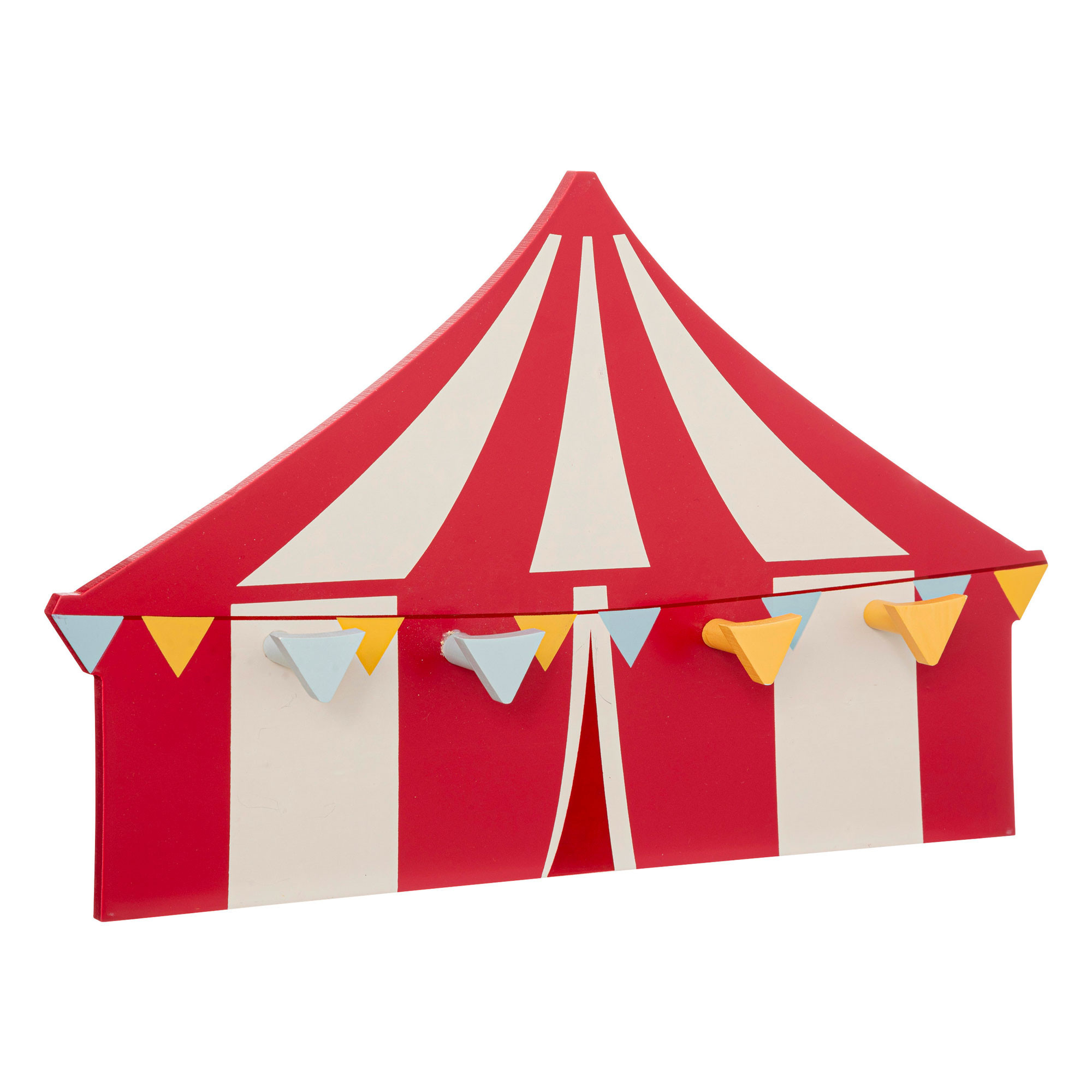 Portemanteau mural enfant cirque 37x4.5x25cm, ATMOSPHERA
