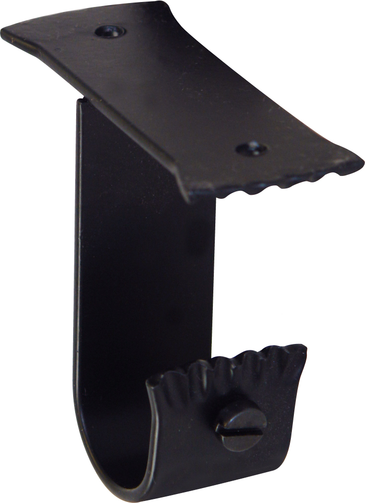 Paire de Supports Plafond en Fer Forgé Noir diam 28mm, HOME MAISON