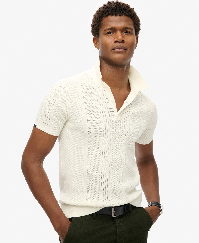Polo en maille à manches courtes, SUPERDRY