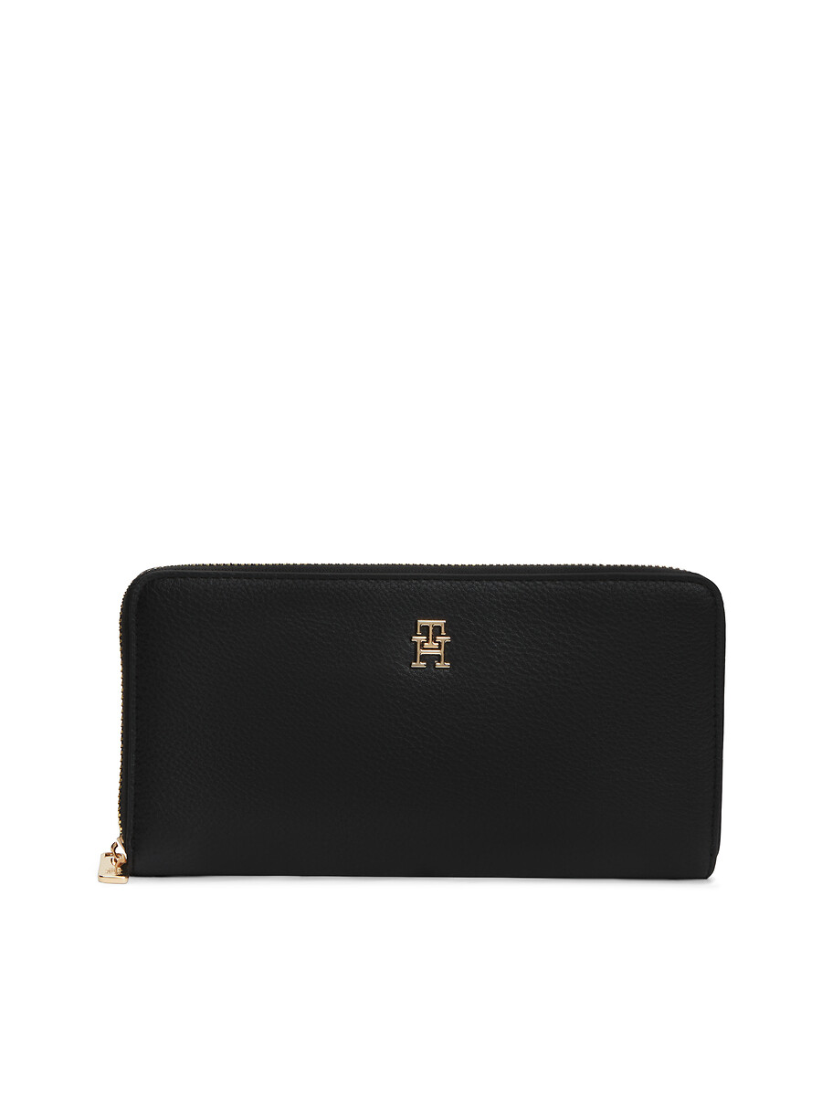 Portefeuille zippé aspect grainé, TOMMY HILFIGER