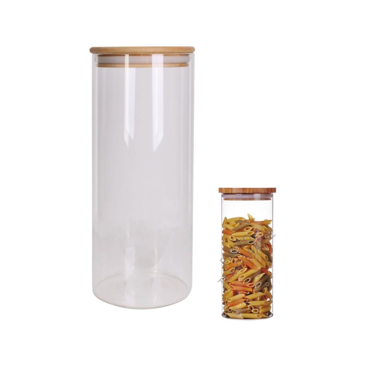 Boîte rectangulaire en verre avec couvercle hermétique en bambou 0,44 L