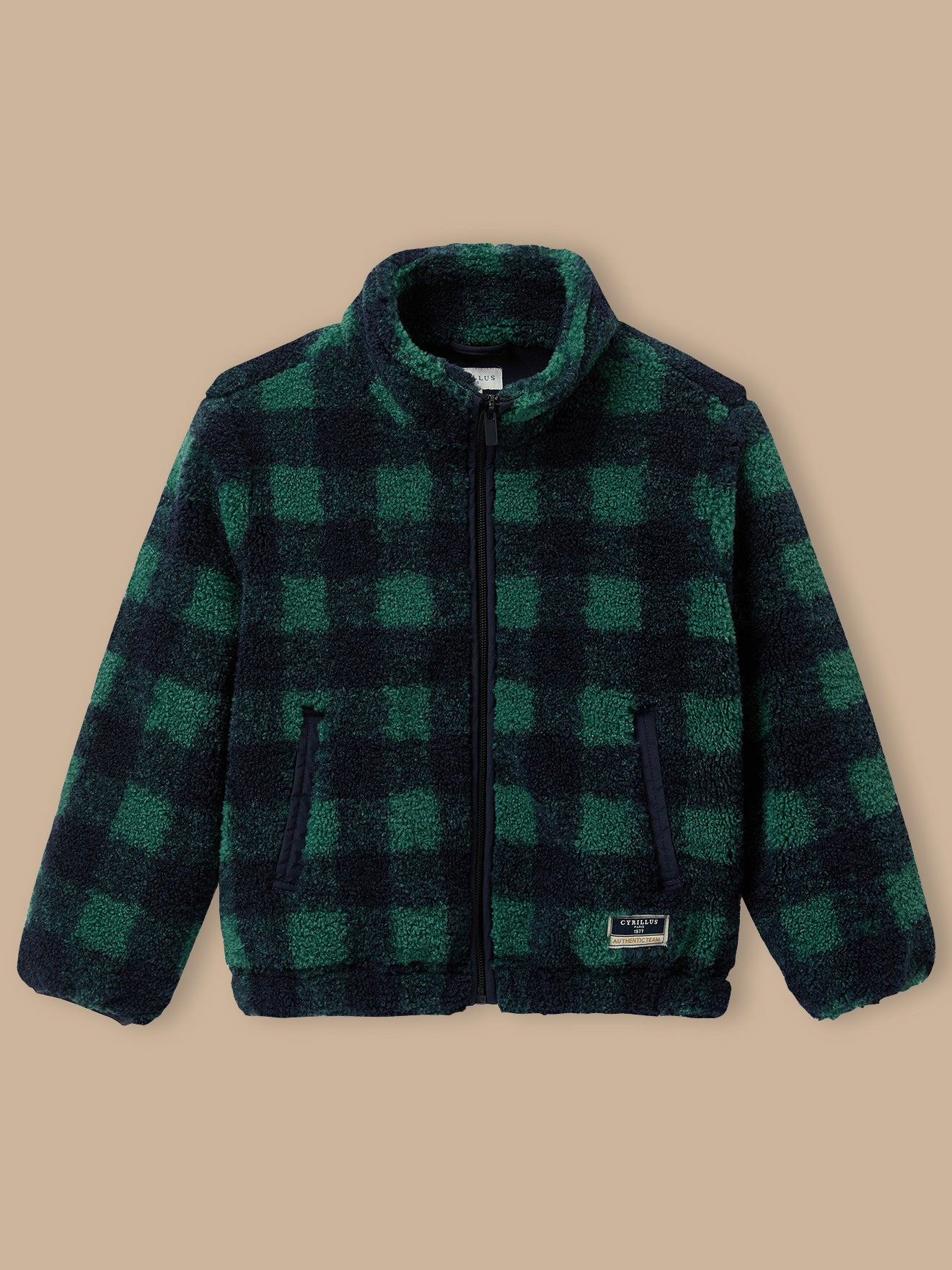 Veste sherpa à carreaux, CYRILLUS
