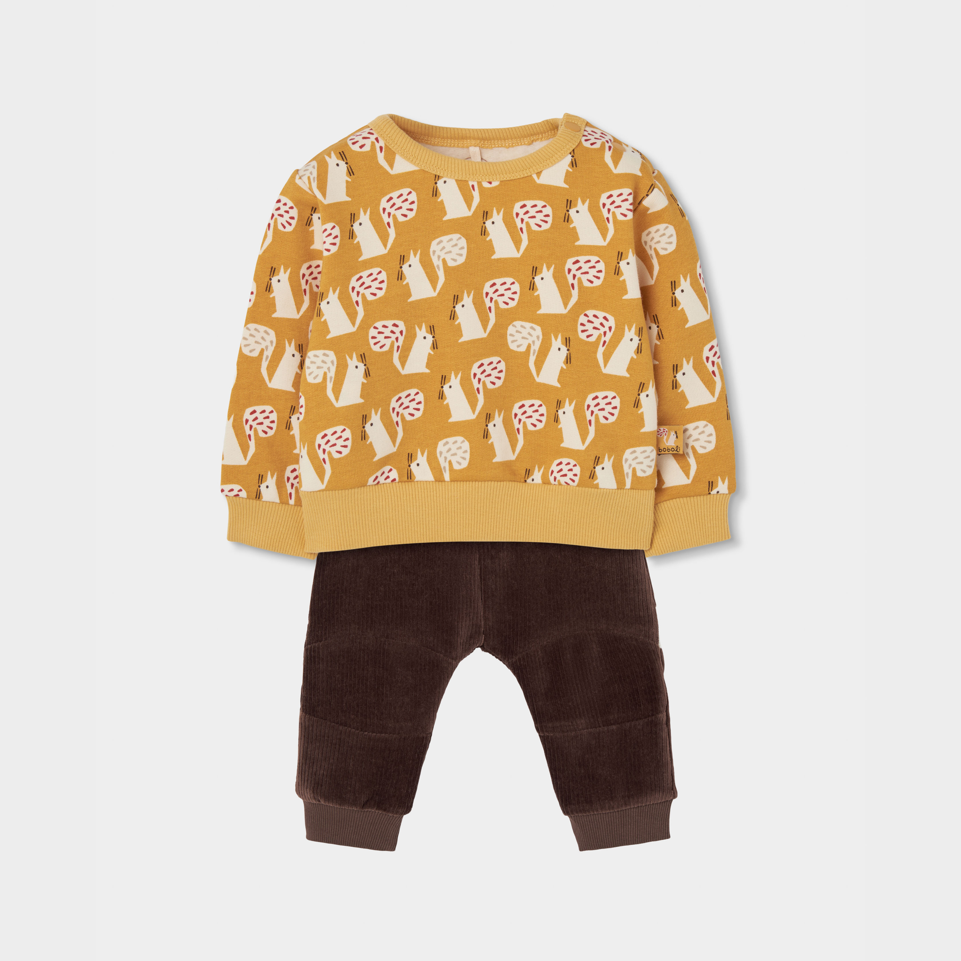 Ensemble bébé garçon maille imprimé écureuils, BOBOLI