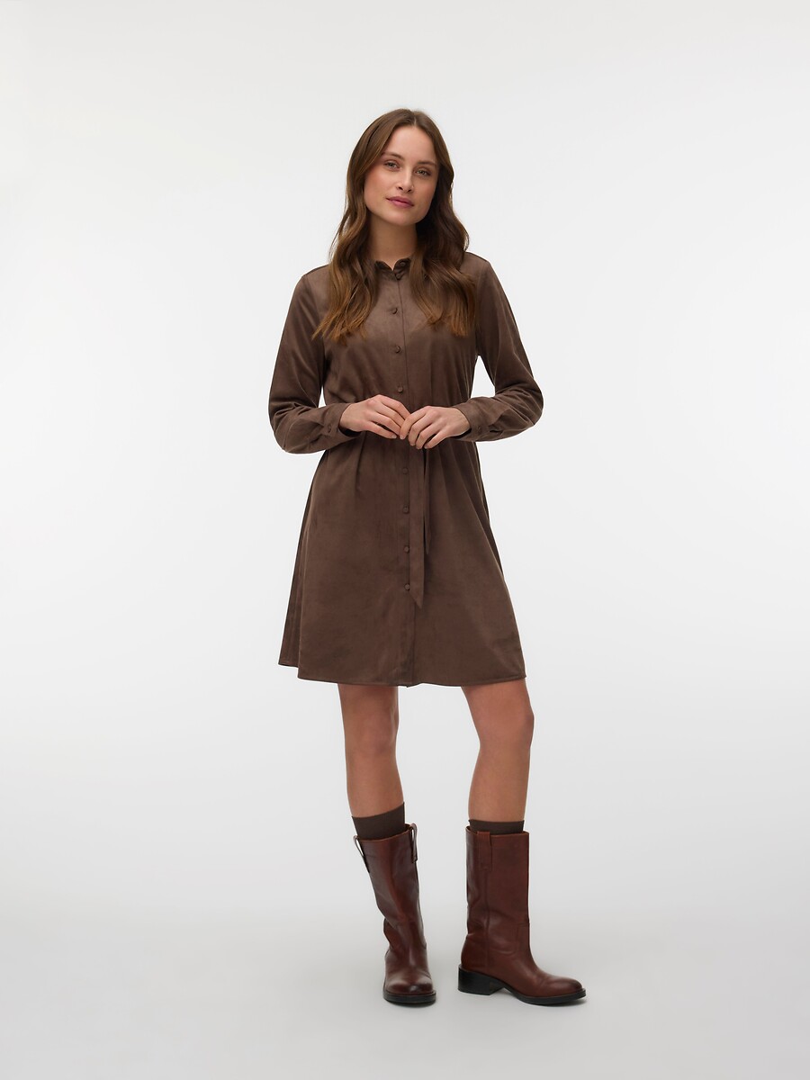 Robe chemise en suédine, VERO MODA