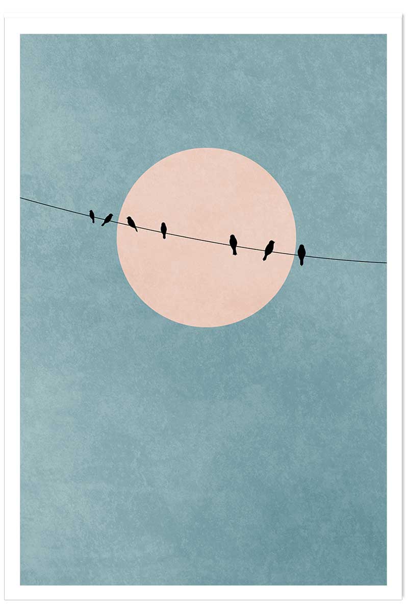Affiche paysage Silence et gratitude, HEXOA