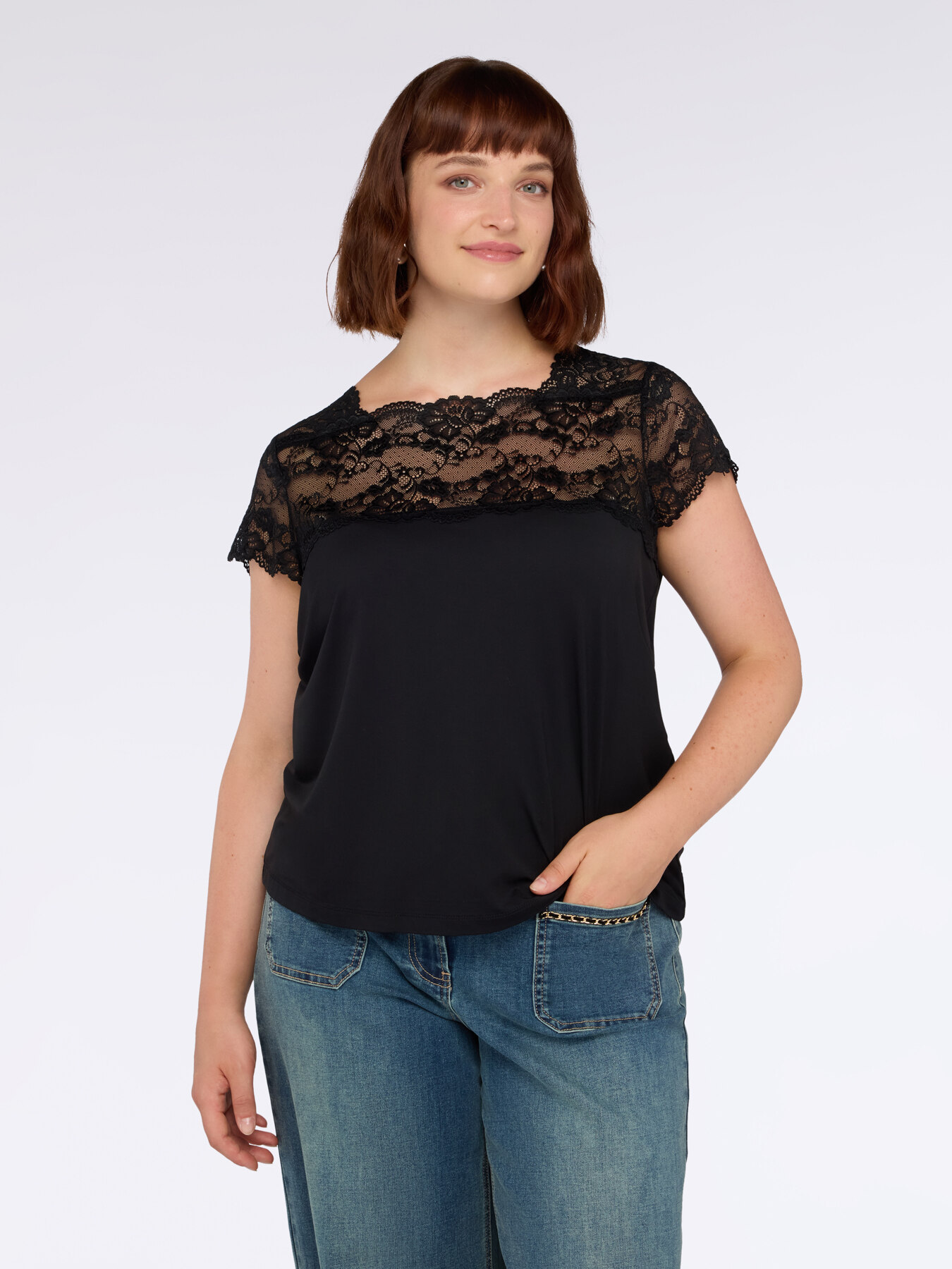 Encolure bateau et manches courtes, FIORELLA RUBINO