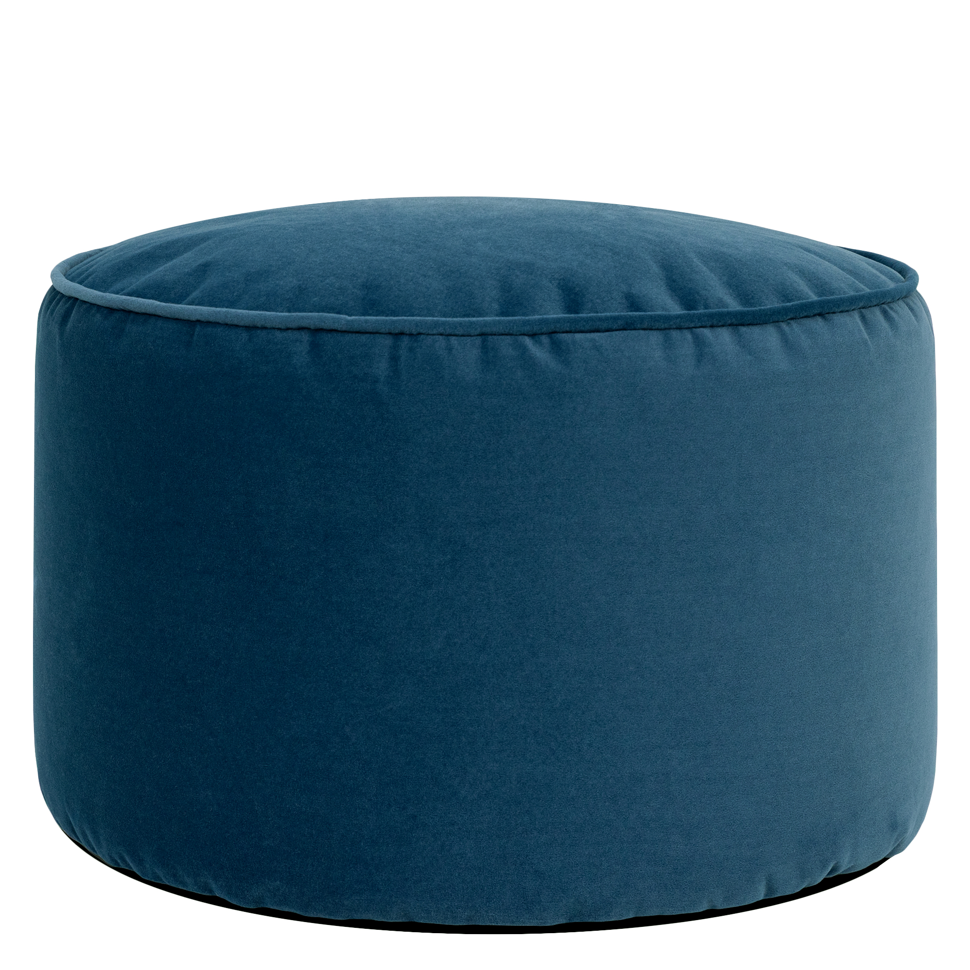 Pouf repose-pieds rond en velours mat Oeko-Tex® - MILANO, ICON