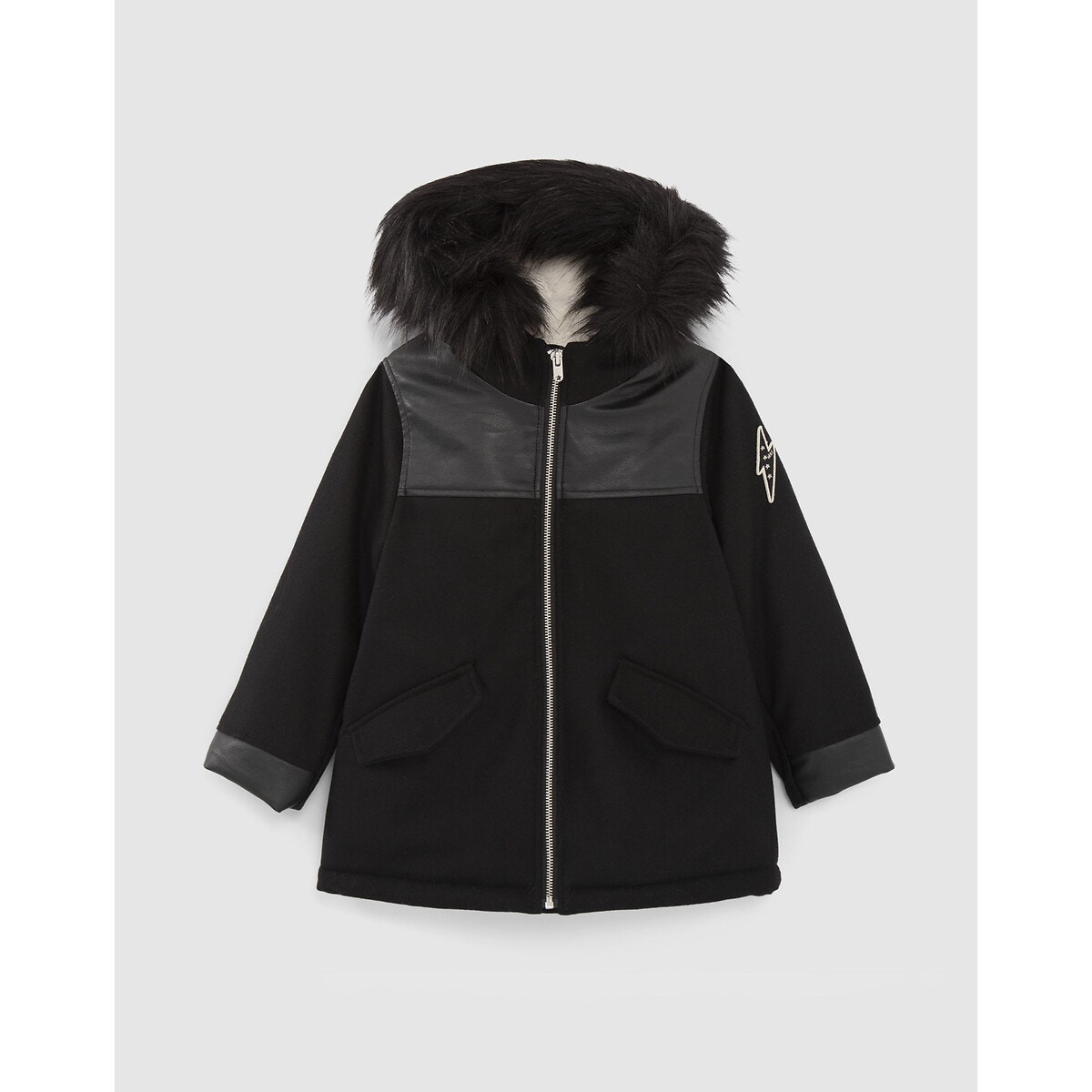 Manteau capuche noir Ikks Junior La Redoute