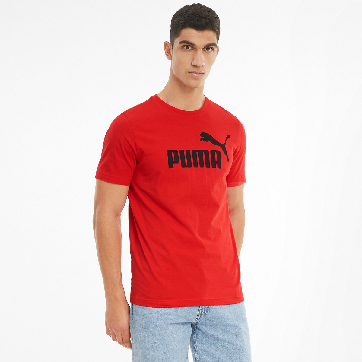 رئيس العراق قبل صدام Large logo print t-shirt in cotton red Puma | La Redoute رئيس العراق قبل صدام