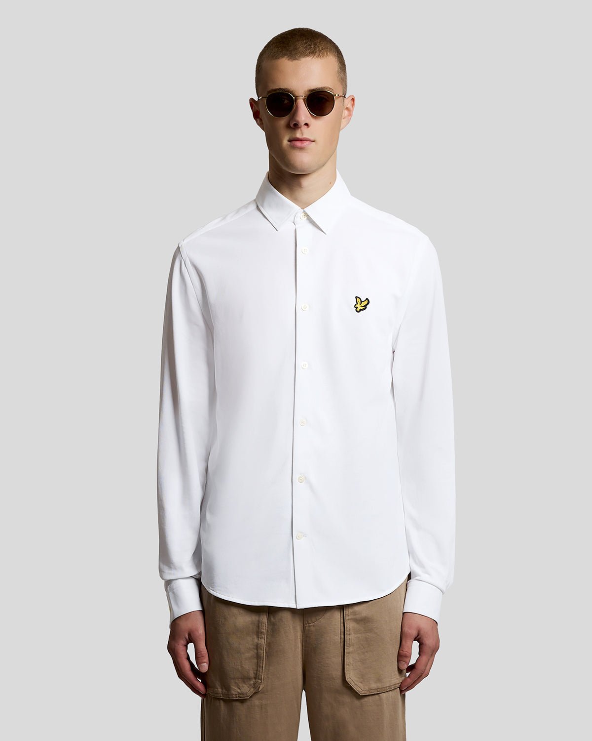 Chemise en coton Oxford Jersey, LYLE & SCOTT
