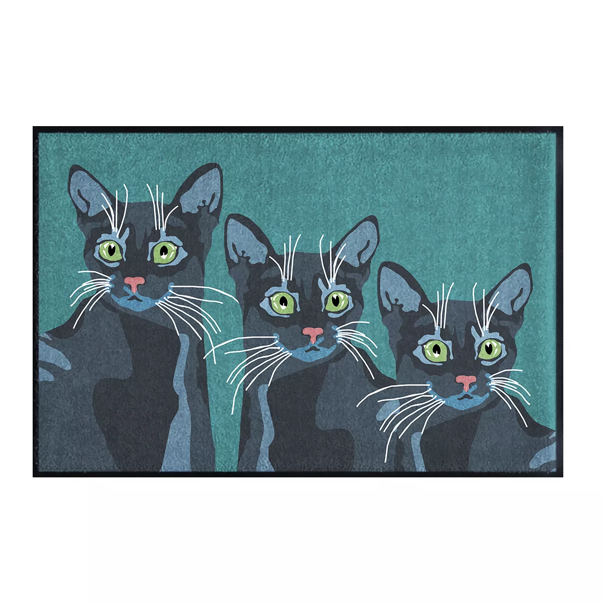 Tapis decor caoutchouc & nylon TROIS CHATS, GARNIER THIEBAUT
