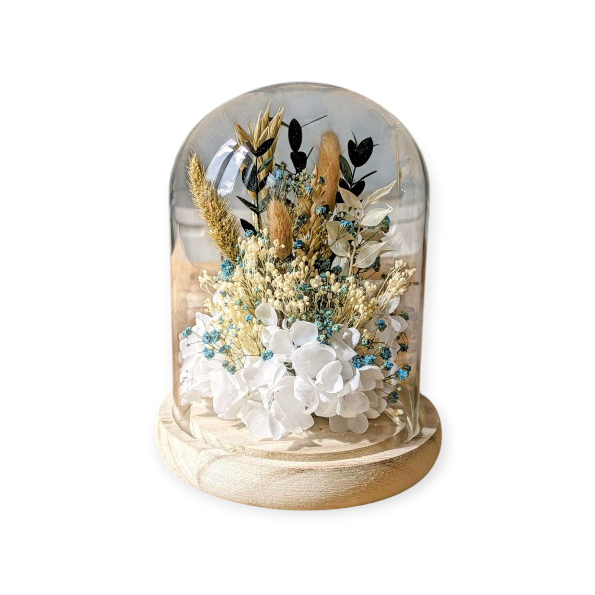 Cloche de fleurs séchées CLEMENCE, RECONCILIATION VEGETALE