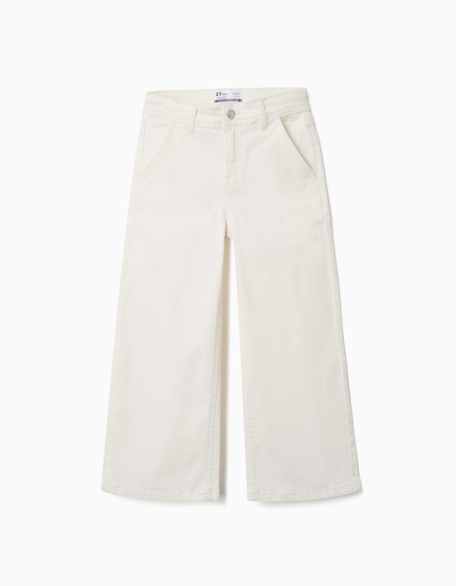 Pantalon à jambe large en sergé avec quatre poches, ZIPPY