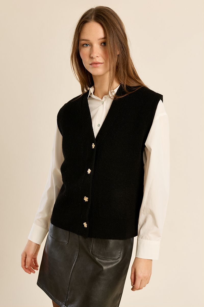 Gilet en maille, sans manches, MOLLY BRACKEN