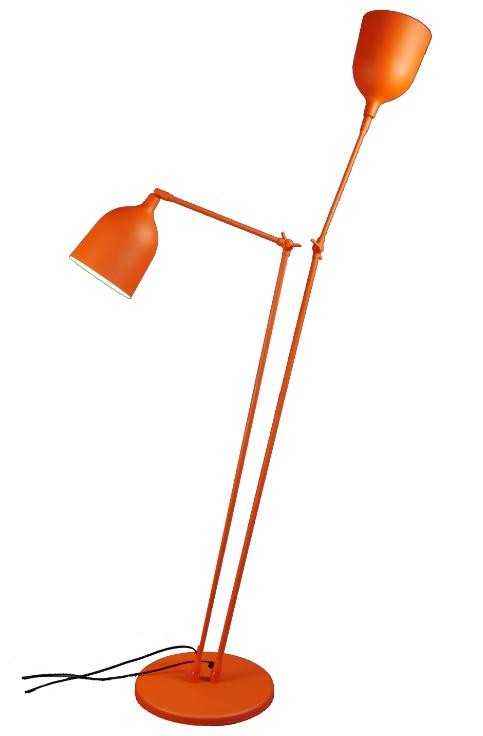 Lampadaire design en métal industriel, TWIN LS, ALUMINOR