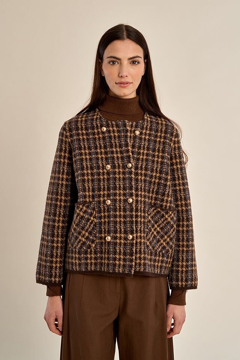 Veste en maille à carreaux, MOLLY BRACKEN
