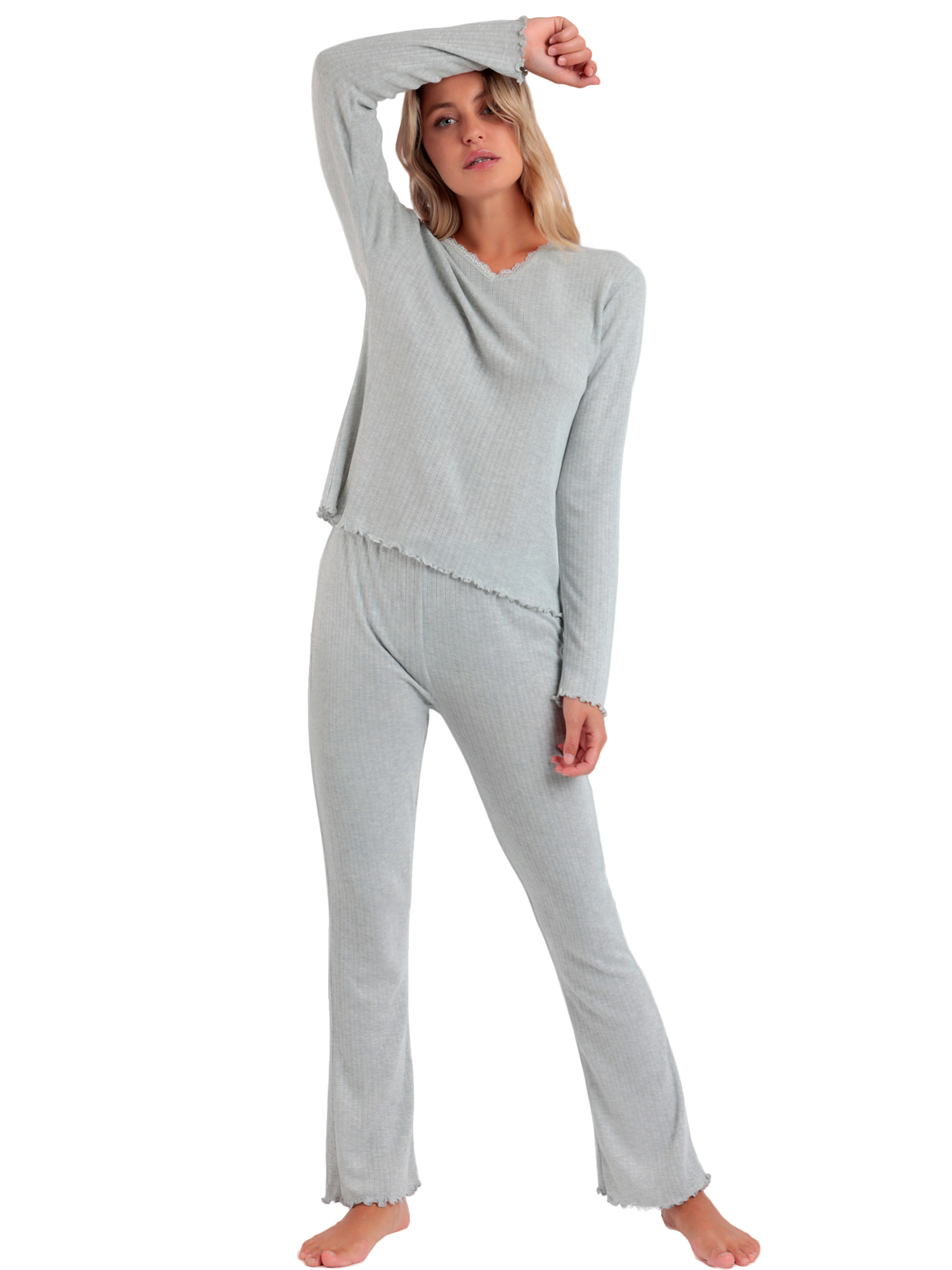 Pyjama pantalon top manches longues Soft Canale, ADMAS
