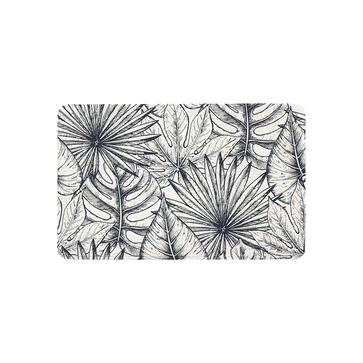 Tapis de bain antidérapant imprimé feuillage TROPIC, GUY LEVASSEUR