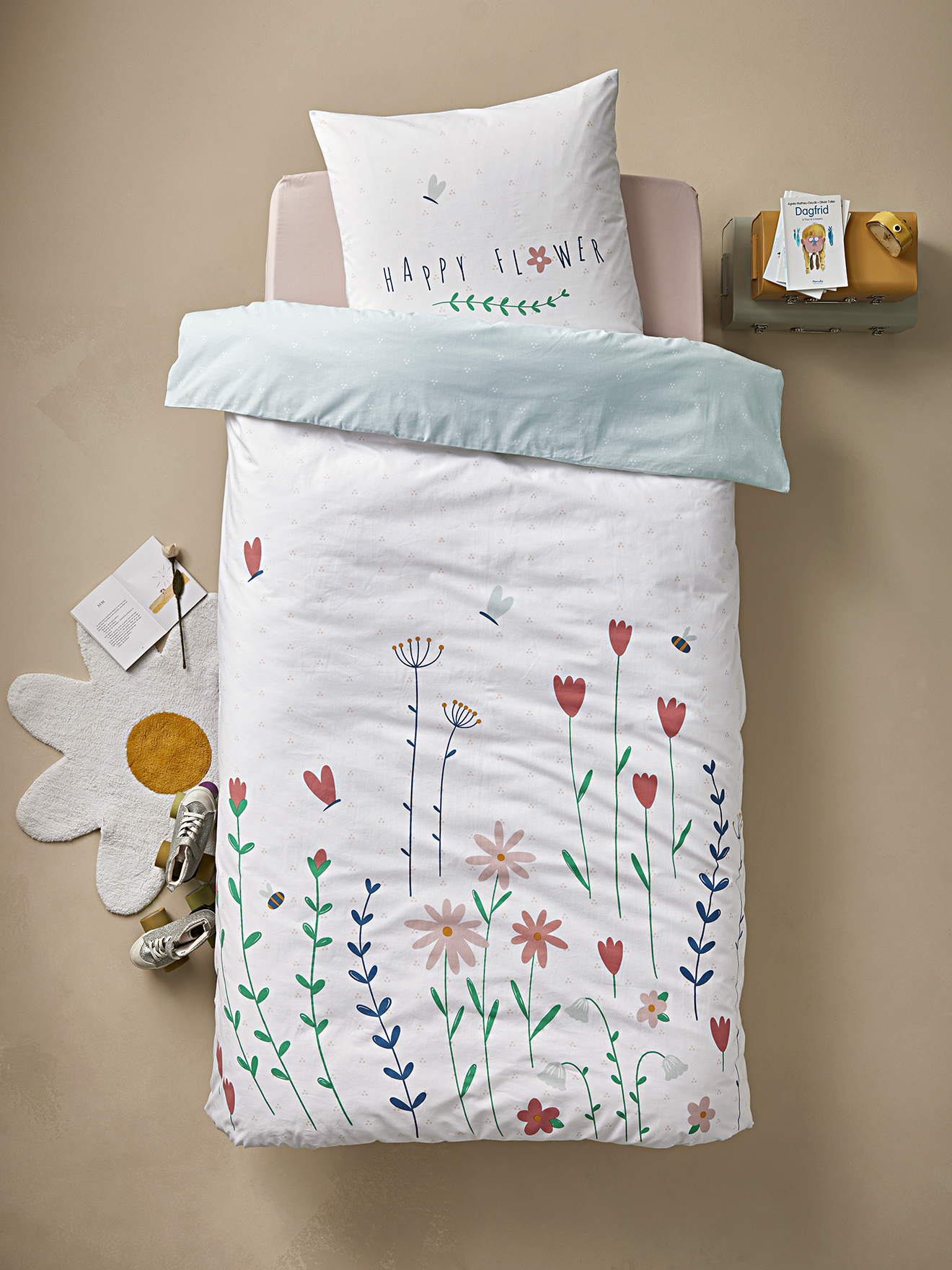 Parure Magicouette FLOWERS, avec coton recyclé, VERTBAUDET