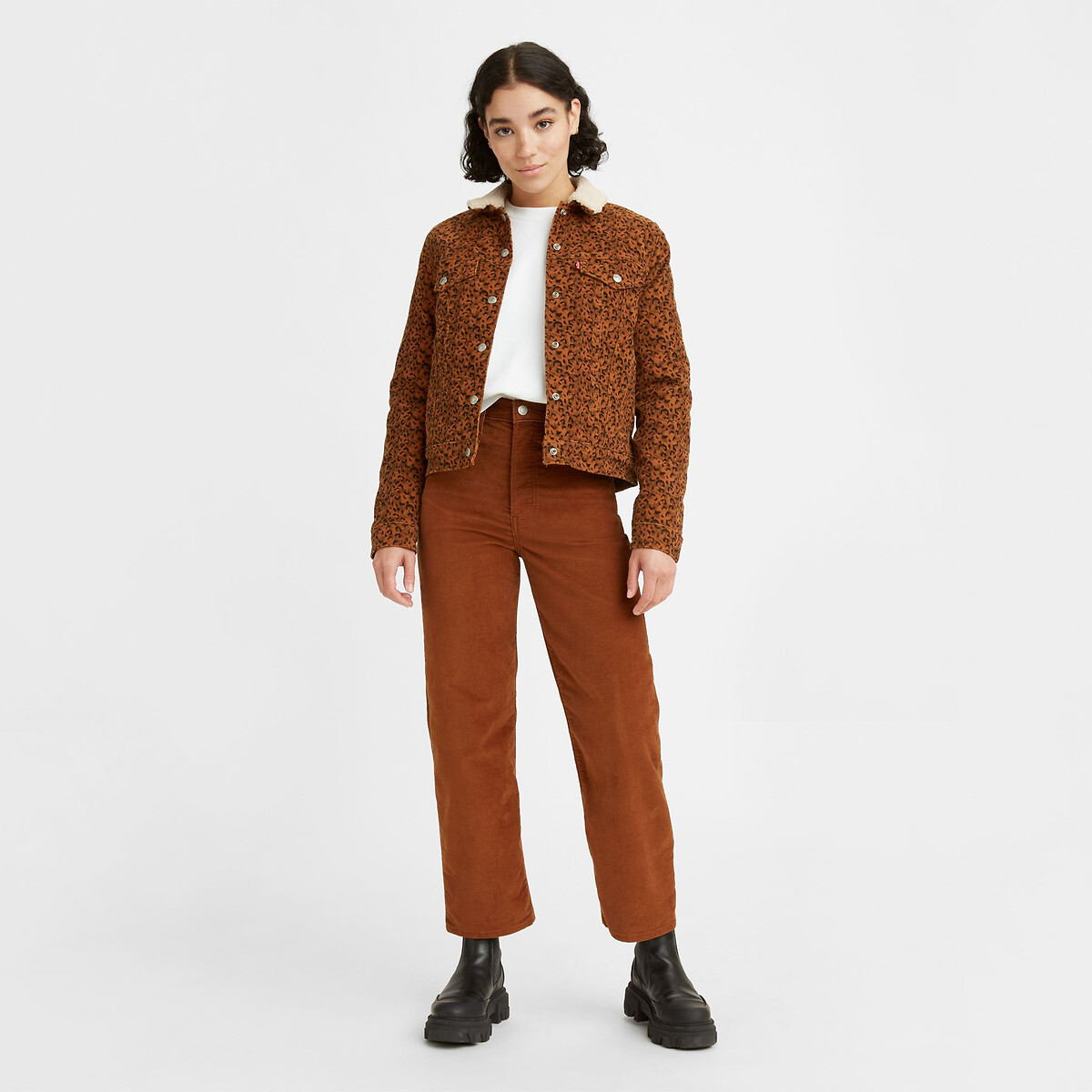 ribcage straight ankle corduroy pants