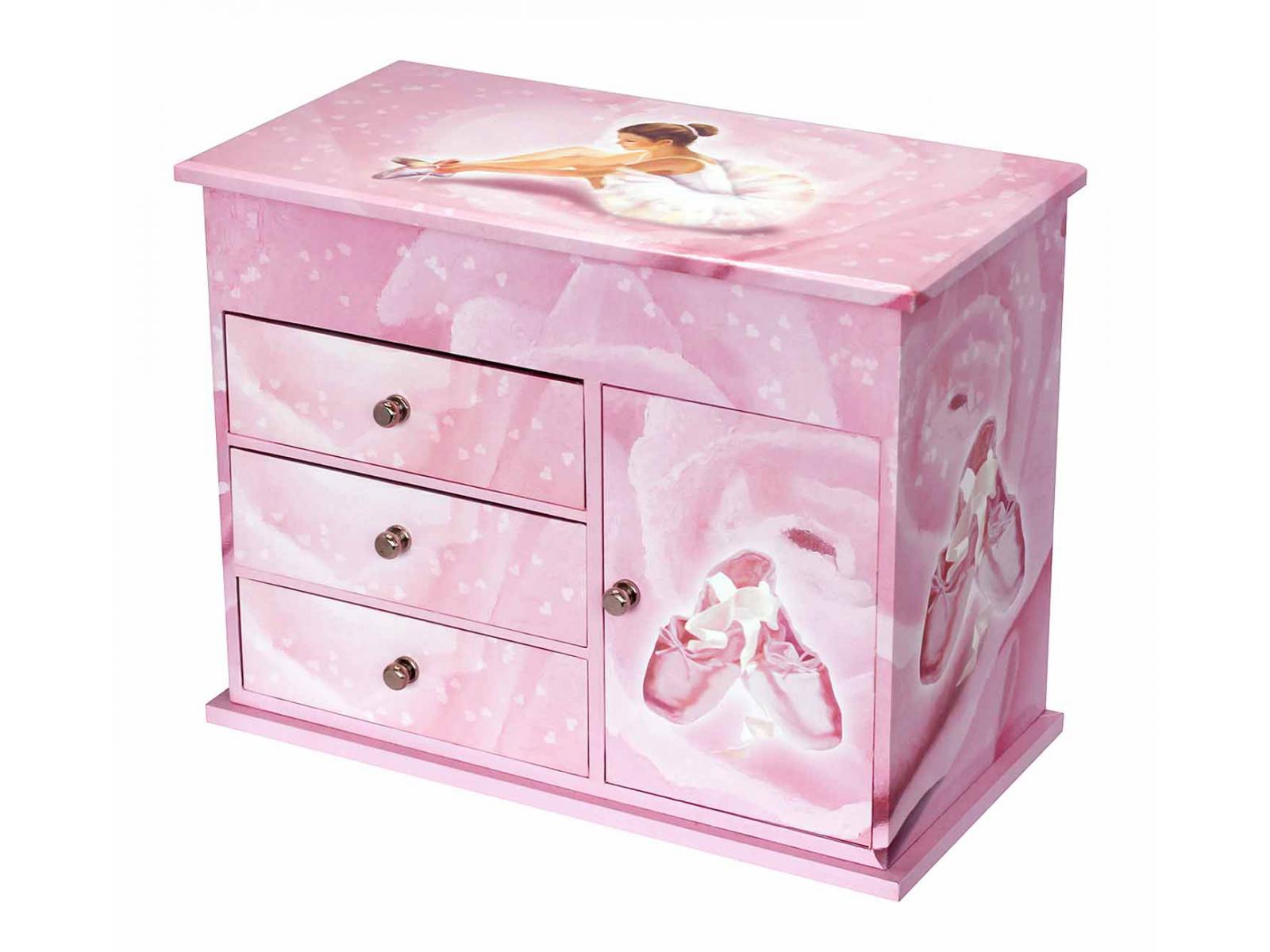 Commode à Musique Ballerine - Rose - Figurine Ballerine, TROUSSELIER