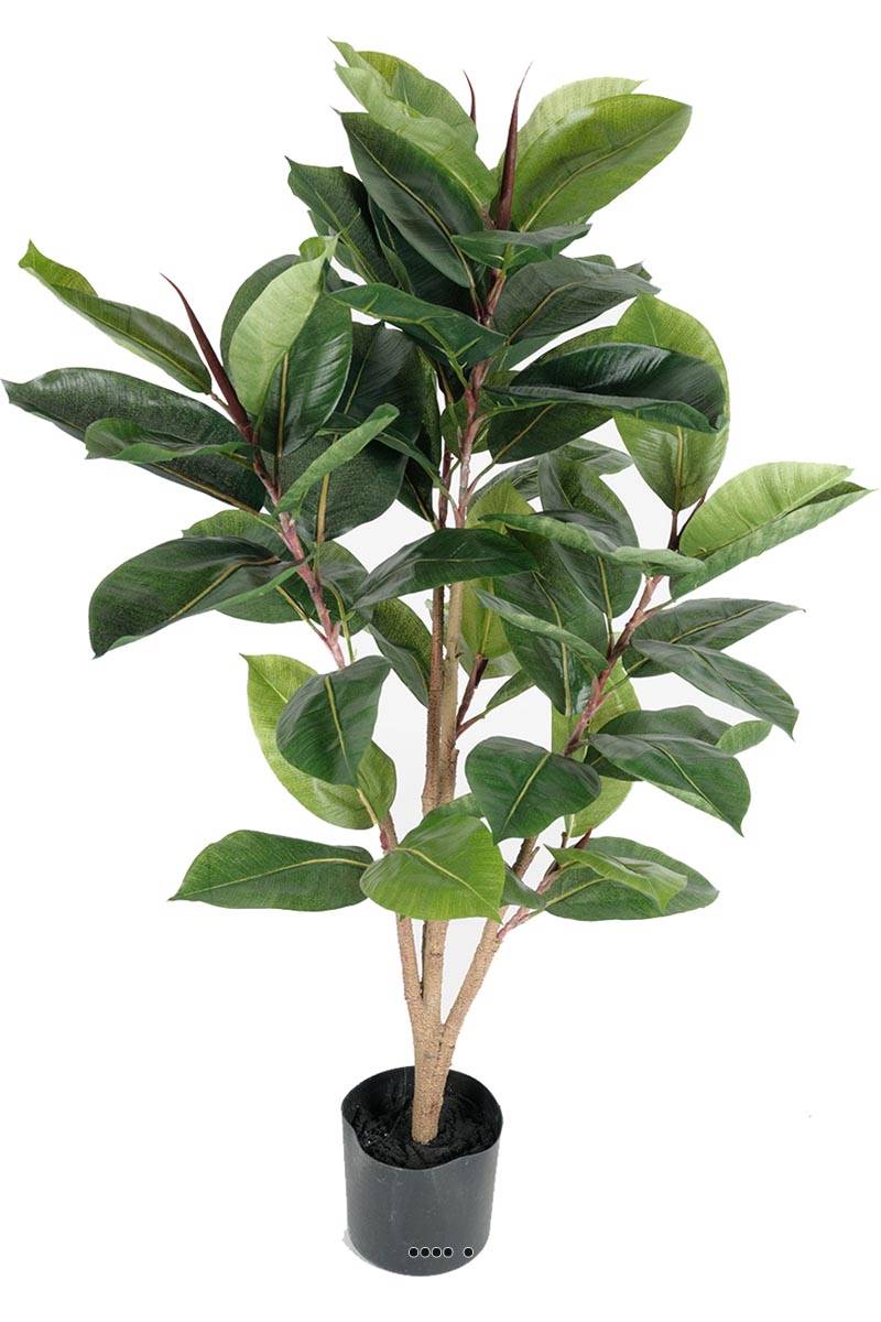 Ficus Robusta Artificiel tronc PE en pot, ARTIFICIELLES