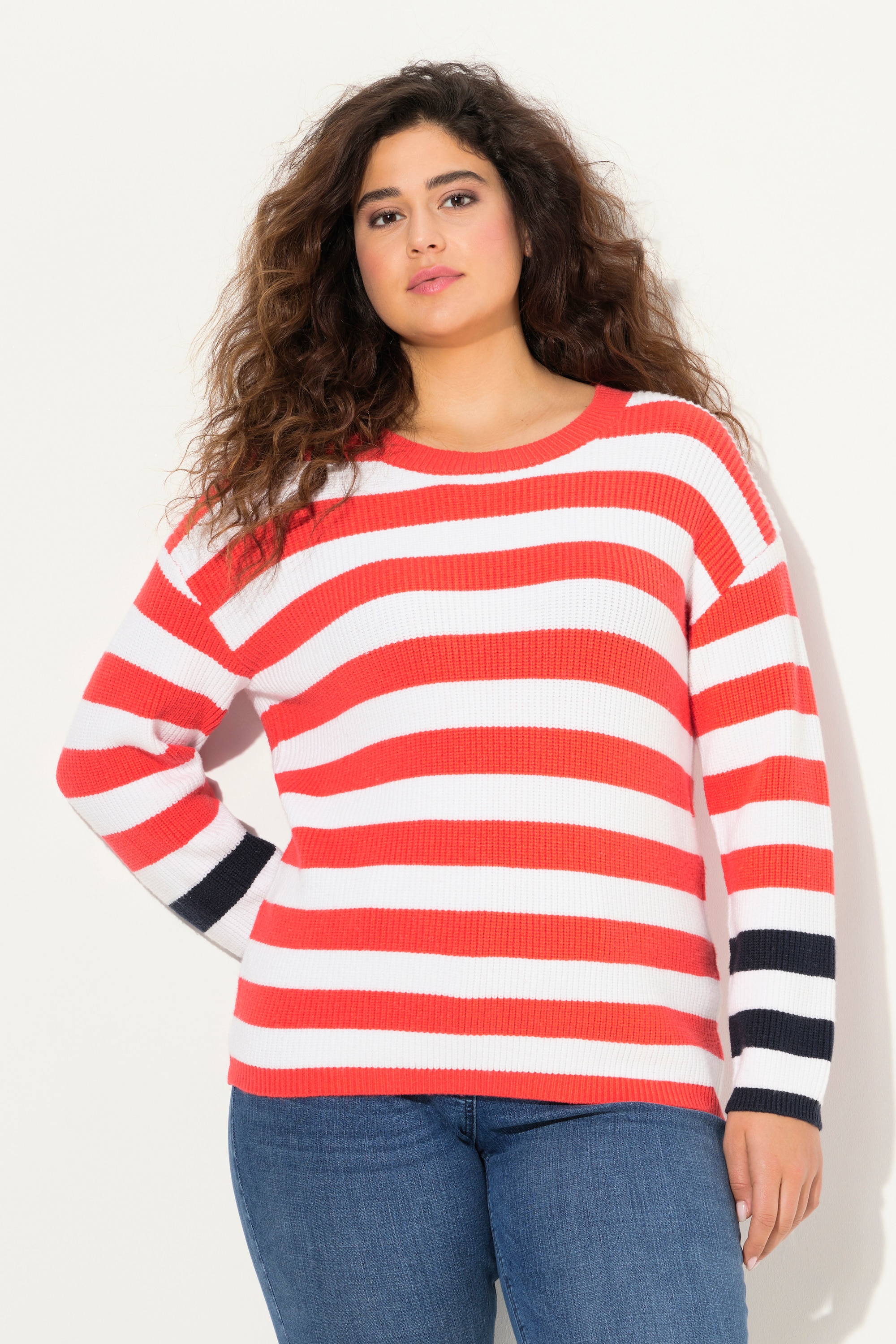 Pull rayé, col rond et manches longues, ULLA POPKEN