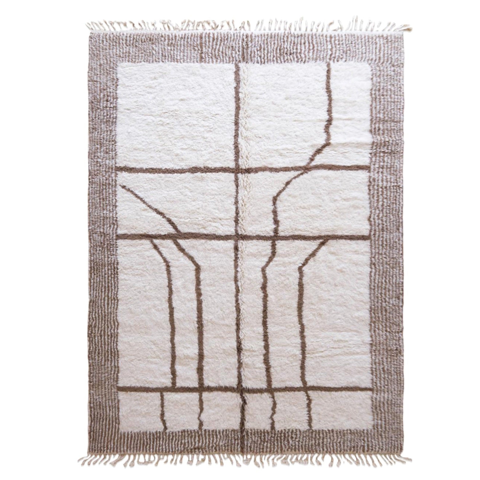 Tapis berbère décoratif aux lignes graphiques en laine 245 x 352 cm, AFK LIVING