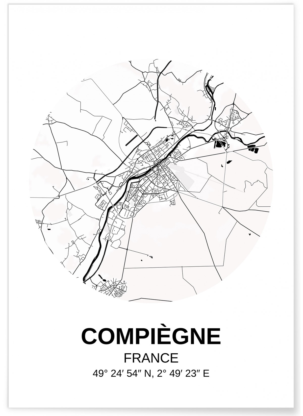 Affiche Carte Compiègne, L'AFFICHERIE