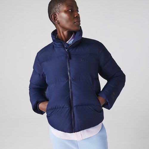 Lightweight short padded puffer jacket with hood | La Redoute