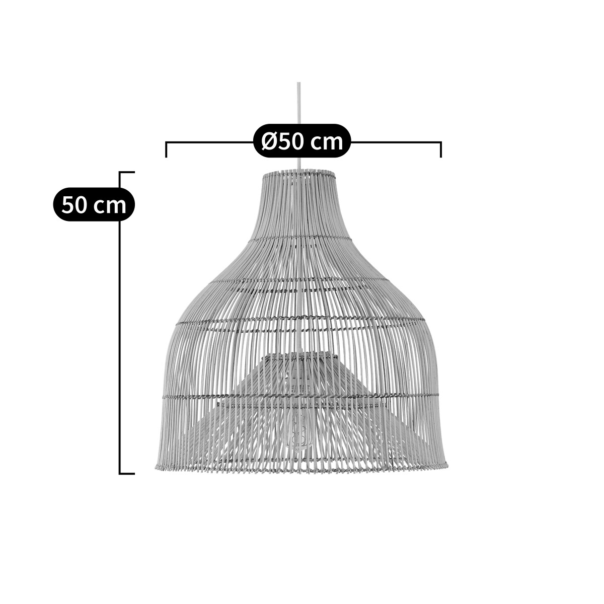 Kaptilo woven rattan ceiling lampshade natural Am.Pm La Redoute