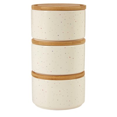 Set of 3 Stackable Canisters in Wilder Speckle SO'HOME