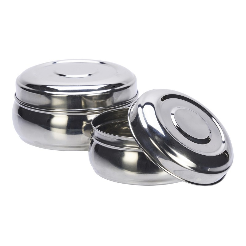 Boites avec couvercle acier inoxydable set de 2, MADAM STOLTZ