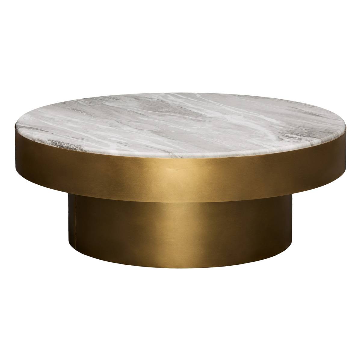 Table basse ronde en acier GRAPHITE, ATMOSPHERA