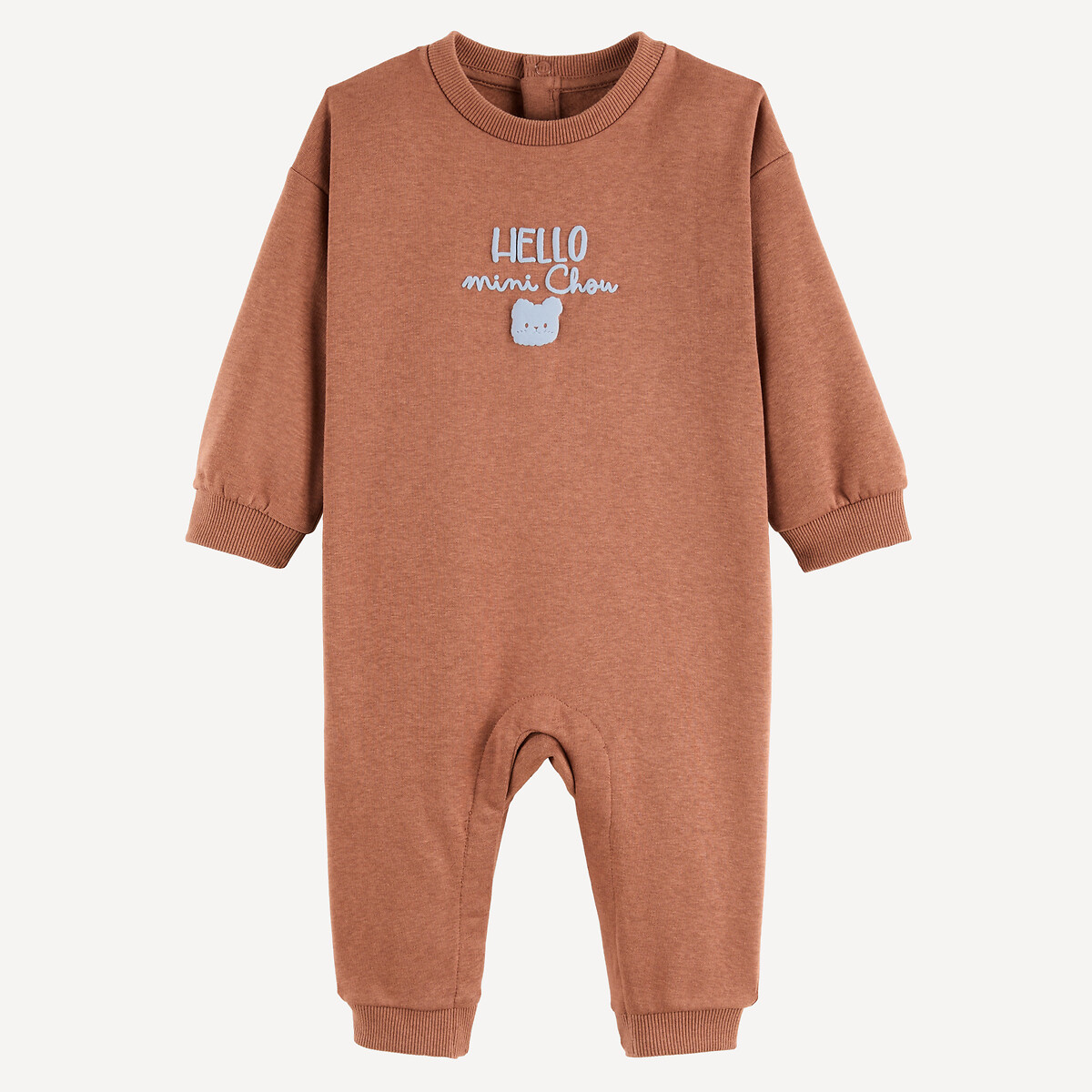 Combinaison longue en molleton, motif ourson devant, LA REDOUTE COLLECTIONS