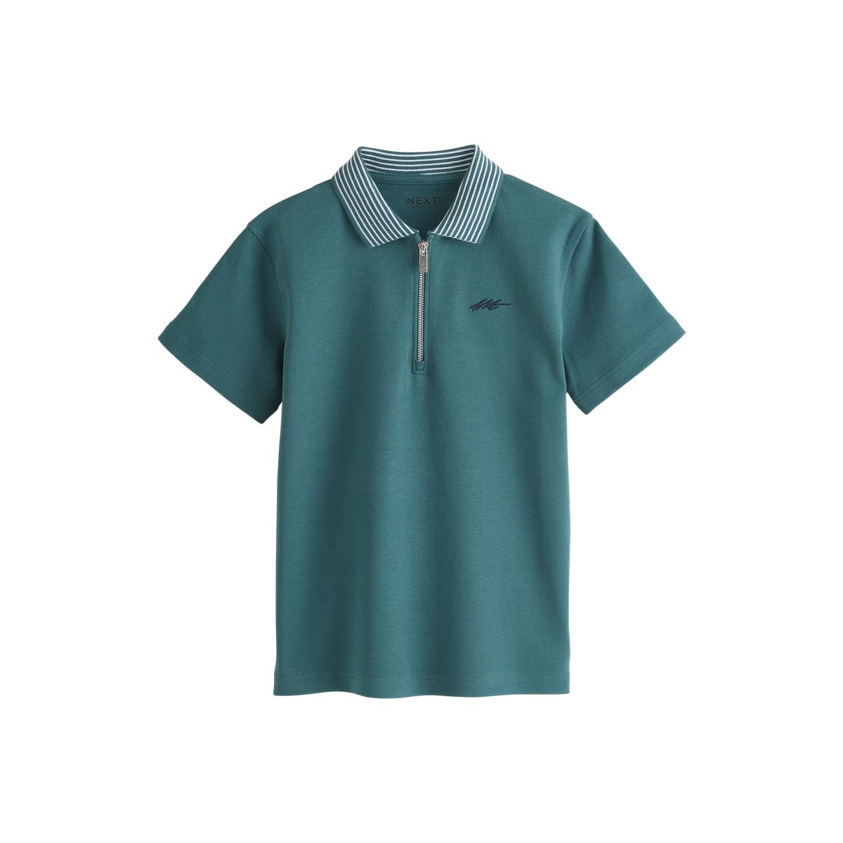 Polo en jersey à manches courtes et col zippé, NEXT